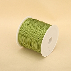 Yellow Green 50M Nylon Thread, Chinese Knot Cord, for Jewelry Making, Yellow Green, 0.8mm, about 54.68 Yards(50m)/Roll