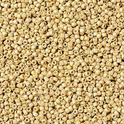 (PF557F) PermaFinish Gold Metallic Matte TOHO Round Seed Beads, Japanese Seed Beads, (PF557F) PermaFinish Gold Metallic Matte, 15/0, 1.5mm, Hole: 0.7mm, about 3000pcs/bottle, 10g/bottle
