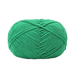 Green Milk Cotton Knitting Acrylic Fiber Yarn, 4-Ply Crochet Yarn, Punch Needle Yarn, Green, 2mm