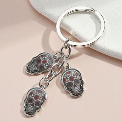 E4225 Drip oil alloy color owl ladybug dark flower grimace key chain bag ornaments