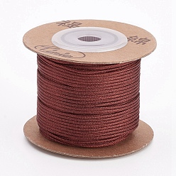 Brown Nylon Cords, String Threads Cords, Round, Brown, 1.5mm, about 27.34 yards(25m)/roll