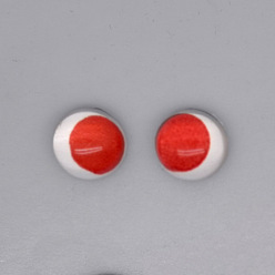 Red Glass Doll Crafts Eyes Cabochons, For DIY Doll Toys Making, Half Round, Red, 5mm