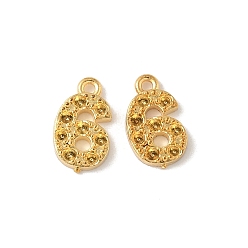 Золотой 304 Настройки горный хрусталь из нержавеющей стали кулон, число, золотые, 8x5x1.5 мм, отверстие : 0.8 мм, пригодный для стразов 1 мм