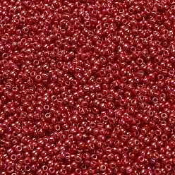 (405) Opaque AB Cherry TOHO Round Seed Beads, Japanese Seed Beads, (405) Opaque AB Cherry, 11/0, 2.2mm, Hole: 0.8mm, about 1110pcs/10g, 10g/bottle
