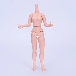 PeachPuff Plastic Movable Joints Action Figure Body, for Female BJD Doll Accessories Marking, PeachPuff, 215mm