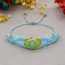 X-B210005E Handmade Ethnic Style Bracelet with Natural Stone Beads - Retro and Unique