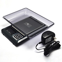 Black Jewelry Tool Electronic Digital Kitchen Food Diet Scales, Pocket Scale, Aluminum with ABS, Black, Weighing Range: 0.1g~3000g, 160x120x21mm