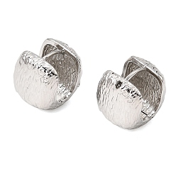 Real Platinum Plated Brass Hoop Earrings for Women, Real Platinum Plated, 12x11x12mm