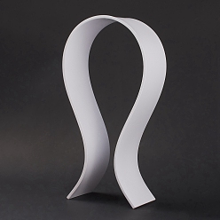 Blanc Présentoirs de casque en acrylique, blanc, 117x61x230mm