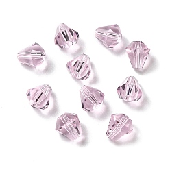 Plum Glass Imitation Austrian Crystal Beads, Faceted, Diamond, Plum, 10x9mm, Hole: 1mm