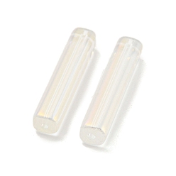 Clear AB Electroplate Glass Beads, Faceted, Rectangle, Clear AB, 19.5~20x4x4mm, Hole: 1mm