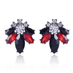 mixed color Stylish and Elegant Crystal Flower Earrings with a Personalized Touch
