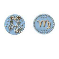 Virgo Twelve Twelve Constellations Food Grade Eco-Friendly Silicone Focal Beads, Virgo, 25mm