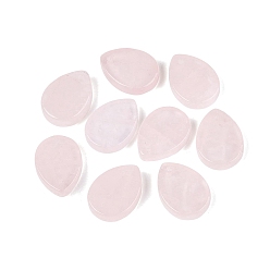 Rose Quartz Natural Rose Quartz Pendants, Flat Teardrop Charms, 18x13x3.5~4mm, Hole: 1~1.2mm