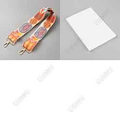 Разноцветный 1 хлопковые ремни с цветочным принтом для сумок-ведр, для аксессуаров для замены сумок, золотой свет, красочный, 722~1285x61.5x15 мм