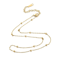 Golden 304 Stainless Steel Satellite Chain Necklace for Women, Golden, 18.07 inch(45.9cm)