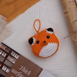 Fox DIY Crochet Pendant Decoration Kits, including Polyester Yarn, Fox, Package Size: 235x185x85mm