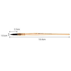Blanched Almond Painting Brush Set, Squirrel Mane with Wooden Handle and Copper Wire, for Watercolor Painting Artist Professional Painting, Blanched Almond, 18.4cm