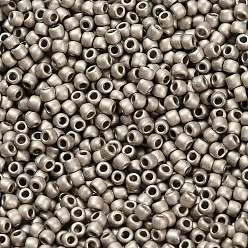 (713F) Olympic Silver Metallic Matte Тохо 11/0 круглые бусины, японский бисер, матовое никелирование, (713 f) олимпийский серебристый металлик матовый, 2.2 мм, отверстие : 0.8 мм, Около 5555 шт / 50 г