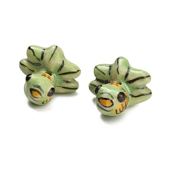 Fish Фарфоровые бусины ручной работы, ручная роспись, рыба, 18.5x20.5x14 мм, отверстие : 2 мм