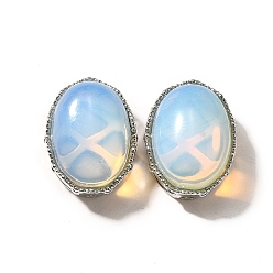 Опал Синтетические опалиты многоцепочечные связи, овальные, без кадмия и без свинца, платина, 20.5x15.5x10.5 мм, отверстие : 2 мм
