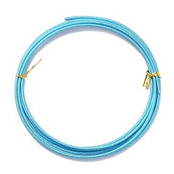 Темно-Голубой Текстурированная алюминиевая проволока, гибкая металлическая проволока, для изготовления ювелирных изделий и цветочной проволоки, глубокое синее небо, 12 датчик, 2 мм, 2 м / рулон (6.5 фут / рулон)