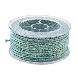 Бирюза 20м нейлоновый витой круглый шнур, для изготовления лямок для сумок, бирюзовые, 2 мм, около 21.87 ярдов (20 м) / рулон