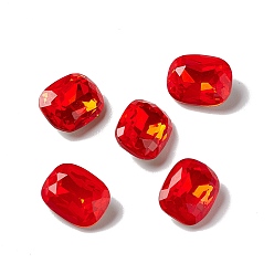 Рубин Опаловый стиль k9 кабошоны со стеклянными стразами, задние и задние, восьмиугольник прямоугольник, рубин, 10x8x4 мм