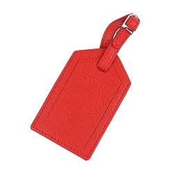 Red Imitation Leather Bag Embellishments, Blank Price Tags, Red, 10.5x6.5cm