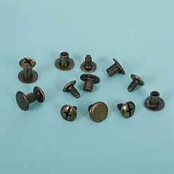 Antique Bronze Iron Jewelry Box Drawer Handles, Cabinet Knobs, Nipple Stud Rivets for Phone Case DIY, Antique Bronze, 8.5x8mm