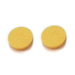 Yellow Non-Woven Fabric Cloth Perfume Pad, Flat Round, Yellow, 23mm
