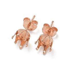 Розовое Золото 316 серьги-гвоздики из хирургической нержавеющей стали, розовое золото , 6x16.5 мм