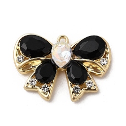 Реактивный Самолет Подвески из сплава и страза, бабочка, стойки покрытие, золотые, струя, 20.5x29.5x6 мм, отверстие : 1.6 мм