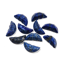 Lapis Lazuli Natural Lapis Lazuli Dyed Butterfly Wing Cabochons, Faceted, 15x6.5~7x4~4.5mm