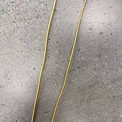 Dunkel Goldrute Rindslederband, Leder Schmuckkabel, Schmuck DIY, das Material, Runde, gefärbt, dunkel Goldrute, 2 mm