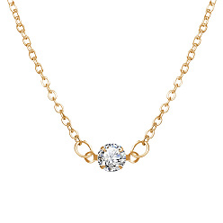 NJ87151 Vintage-inspired Diamond-studded Necklace for a Chic and Simple Look