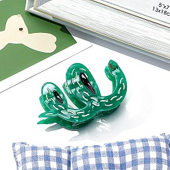 Зеленый Заколки для волос в форме когтей из ацетата целлюлозы, аксессуары для волос для женщин и девочек, змея, зелёные, 86x50x50 мм