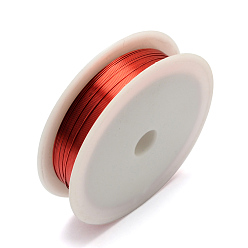Orange Red Round Copper Wire for Jewelry Making, Orange Red, 28 Gauge, 0.3mm, about 68.89 Feet(21m)/roll, 10 rolls/set