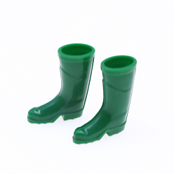 Dark Green Plastic Rainshoes, Doll Making Accessories, Dark Green, 35x25mm