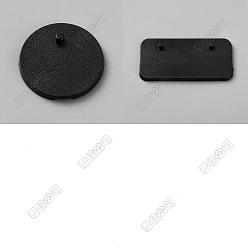 Черный 100шт. 2 стили подставок для демонстрации пластиковых фигурок из поликарбоната, плоские круглые и прямоугольник, чёрные, 3.3x6.55x0.58 см и 3.15x0.58 см, 1 шт / стиль