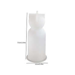 Белый Силиконовые формы, формы для свечей, формы для литья гипсовой смолы, белые, 3.3x7.6 см