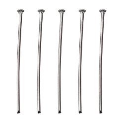 Gunmetal Iron Flat Head Pins, Cadmium Free & Lead Free, Gunmetal, Size: about 3.0cm long, 0.75~0.8mm thick(20 Gauge), Head: 2mm