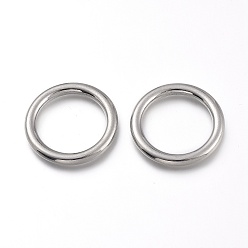 Stainless Steel Color 304 Stainless Steel Linking Rings, Round Ring, Stainless Steel Color, 25.5x3mm, Inner Diameter: 18.5mm