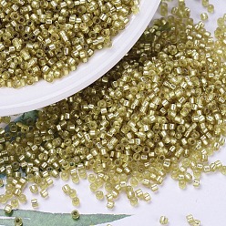 (DB0686) Окрашенный Полу-матовый Шафран с Серебряной Подкладкой Бусины miyuki delica, цилиндр, японский бисер, 11/0, (окрашенный в черный цвет полуфабрикатный шафран, 0686) мм, отверстие : 1.3x1.6 мм, Около 0.8 шт / 2000 г