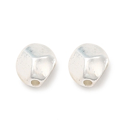 Silver Long-Lasting Plated Alloy Beads, Cadmium Free & Nickel Free & Lead Free, Polygon, Silver, 7x6x6mm, Hole: 1.2mm