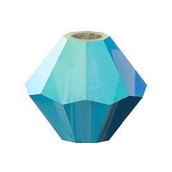 30340 20000 Montana AB 2x Хрустальные бусины preciosa®, чешский хрусталь, биконус(451 69 302 рондель), 30340 20000 монтана аб 2x, 4 мм, отверстие : 0.8 мм