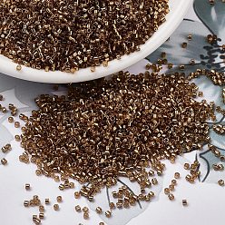 (DB2524) Бледно-розовый с Подкладкой из 24к Золота Бусины miyuki delica, цилиндр, японский бисер, 11/0, (ДБ 2524) 24 тыс. т бледно-розовой, 1.3x1.6 мм, отверстие : 0.8 мм, Около 2000 шт / 10 г