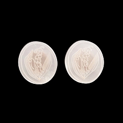 Морская Ракушка 1-отверстия, стержень из полимерного сплава, плоские круглые с рисунком, золотые, цвет морской раковины, 11~11.5x6.5~7 мм, отверстие : 3x2 мм