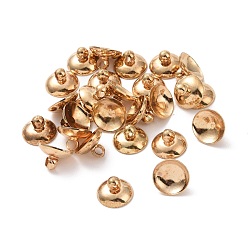 Light Gold Brass Bead Cap Pendant Bails, for Globe Glass Bubble Cover Pendants, Vail, Lid, Light Gold, 8x6mm, Hole: 1mm