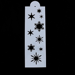 Snowflake PET Plastic Painting Stencils Templates, Rectangle with Mix Pattern, Snowflake Pattern, 295x100mm